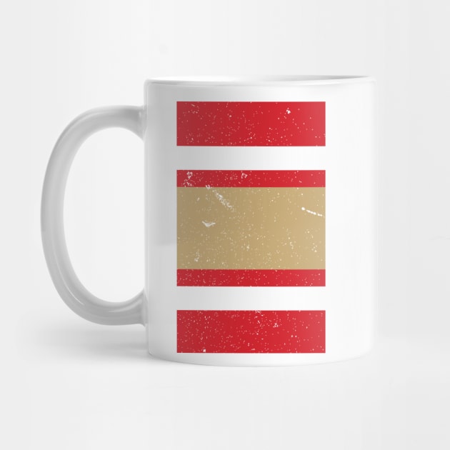 San Francisco Varsity Retro Home Red, White & Gold Design by Culture-Factory